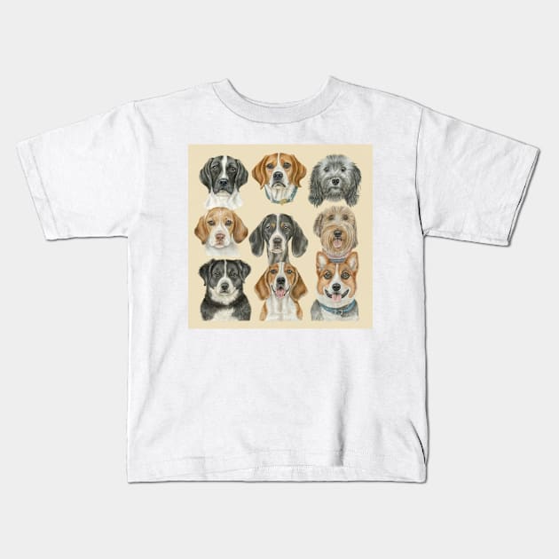 Pawfect Companions Kids T-Shirt by FoolDesign